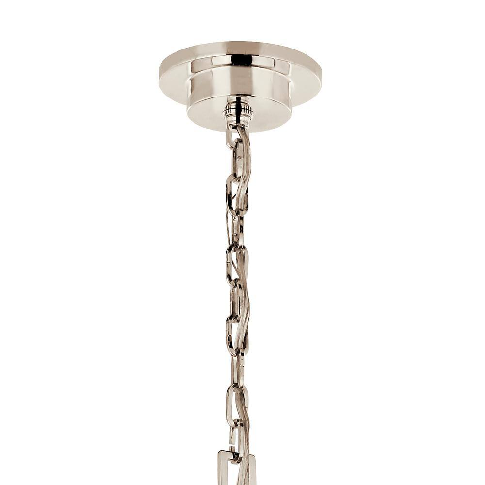 Polished Nickel 18-Light 2-Tier Candle Chandelier