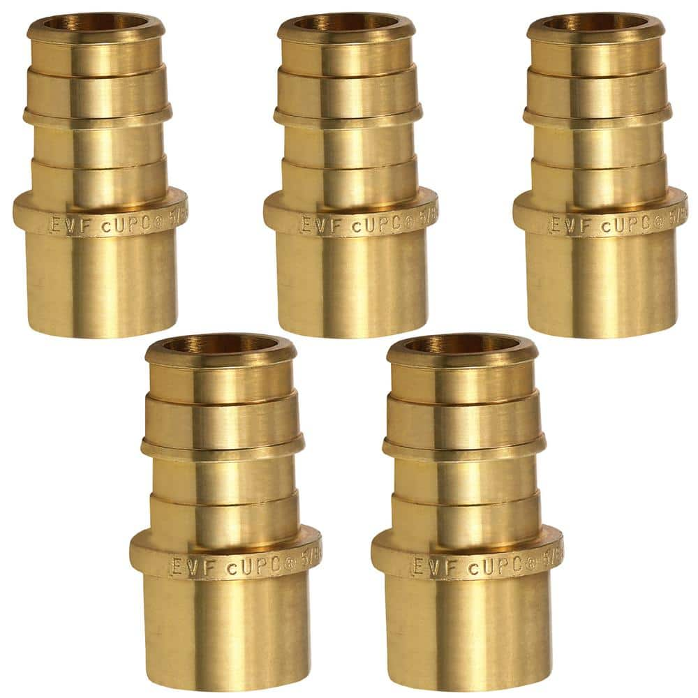 The Plumber's Choice 3/4 in. x 1/2 in., Lead Free Brass for Use in Pex ...