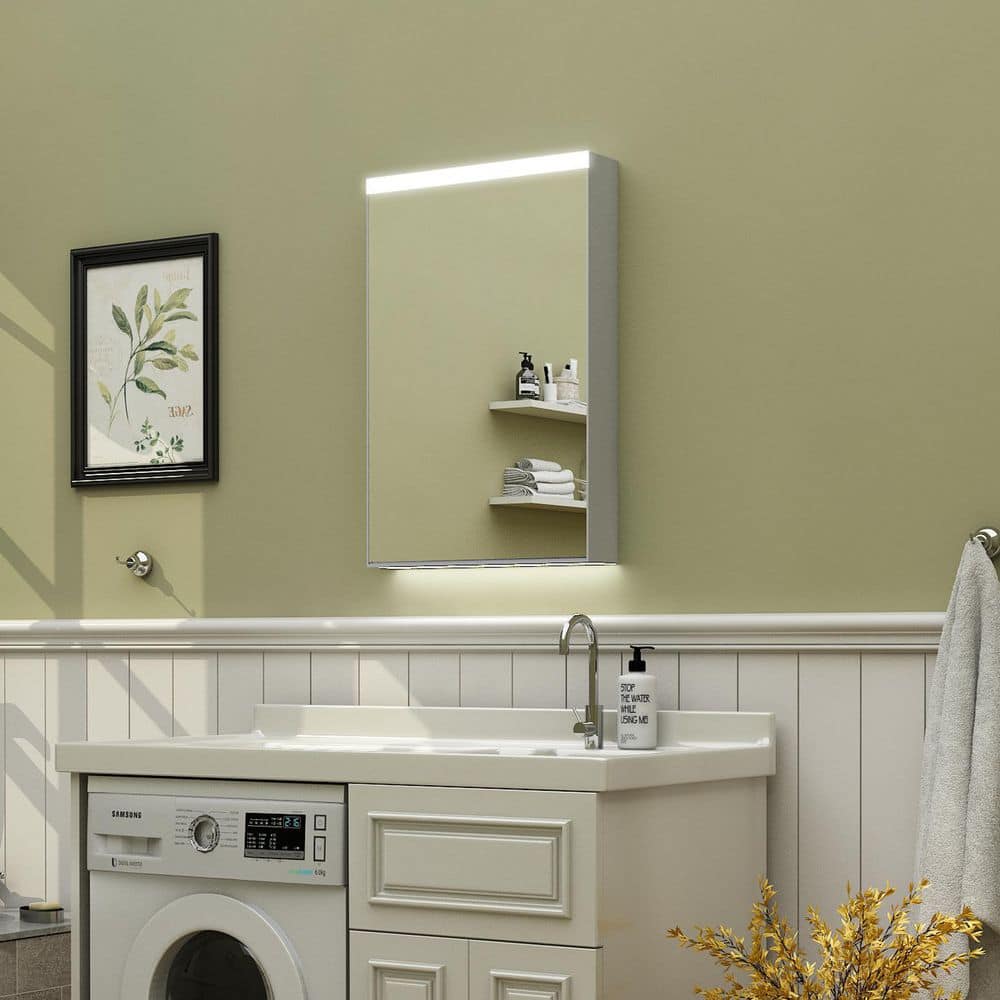 ExBrite DUAMC 20 in. W x 30 in. H Small Rectangular Silver Aluminum