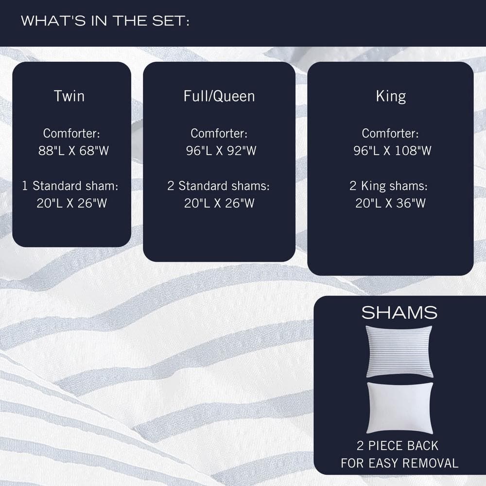 King Navy Dusk Reversible Microfiber Comforter Set
