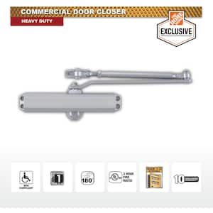 Size 1-5 Heavy Duty Commercial Door Closer - 3 Mounting Styles - ANSI Grade 1, UL 3-Hour Fire, ADA - Aluminum Finish