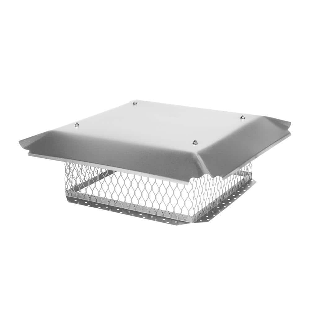 BigTop 17 in. x 17 in. x 8 in. H Chimney Cap in Stainless Steel BT1717 The Home Depot