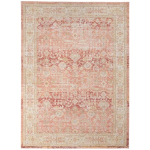 Century Pink 5.0 ft. x 7.0 ft. Classic Polyester Area Rug