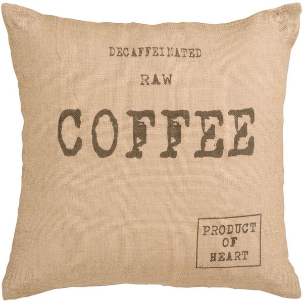 Artistic Weavers Coffee 22 in. x 22 in. Decorative Down Pillow-DISCONTINUED