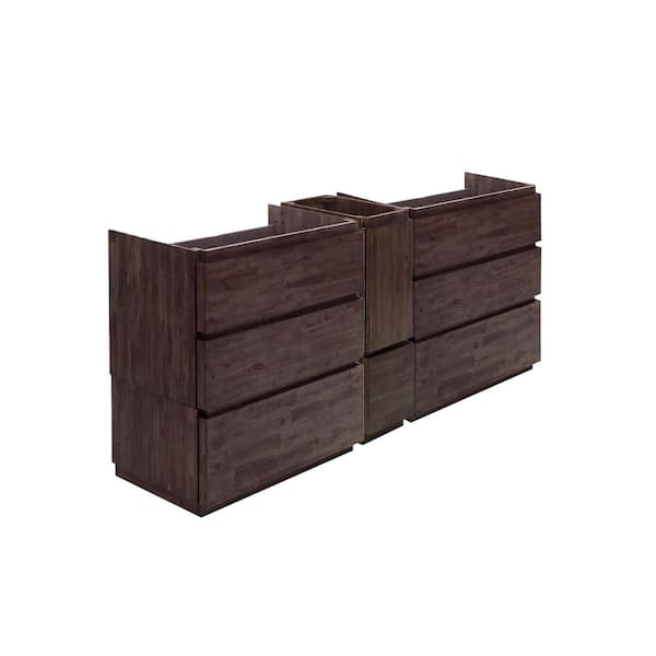 Fresca Formosa 70 in. Freestanding Double Bath Vanity Cabinet without Top in Acacia