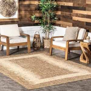 Tami Transitional Square Beige 13 ft. x 15 ft. Indoor/Outdoor Area Rug