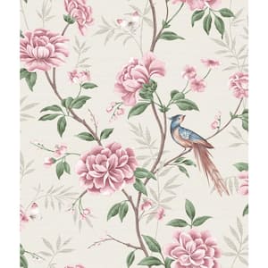 Beige Akina Cream Floral Textured Peelable Paper Wallpaper