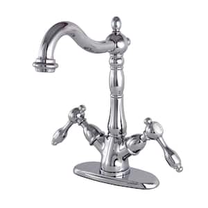 Tudor Double Handle Vessel Sink Faucet in Polished Chrome