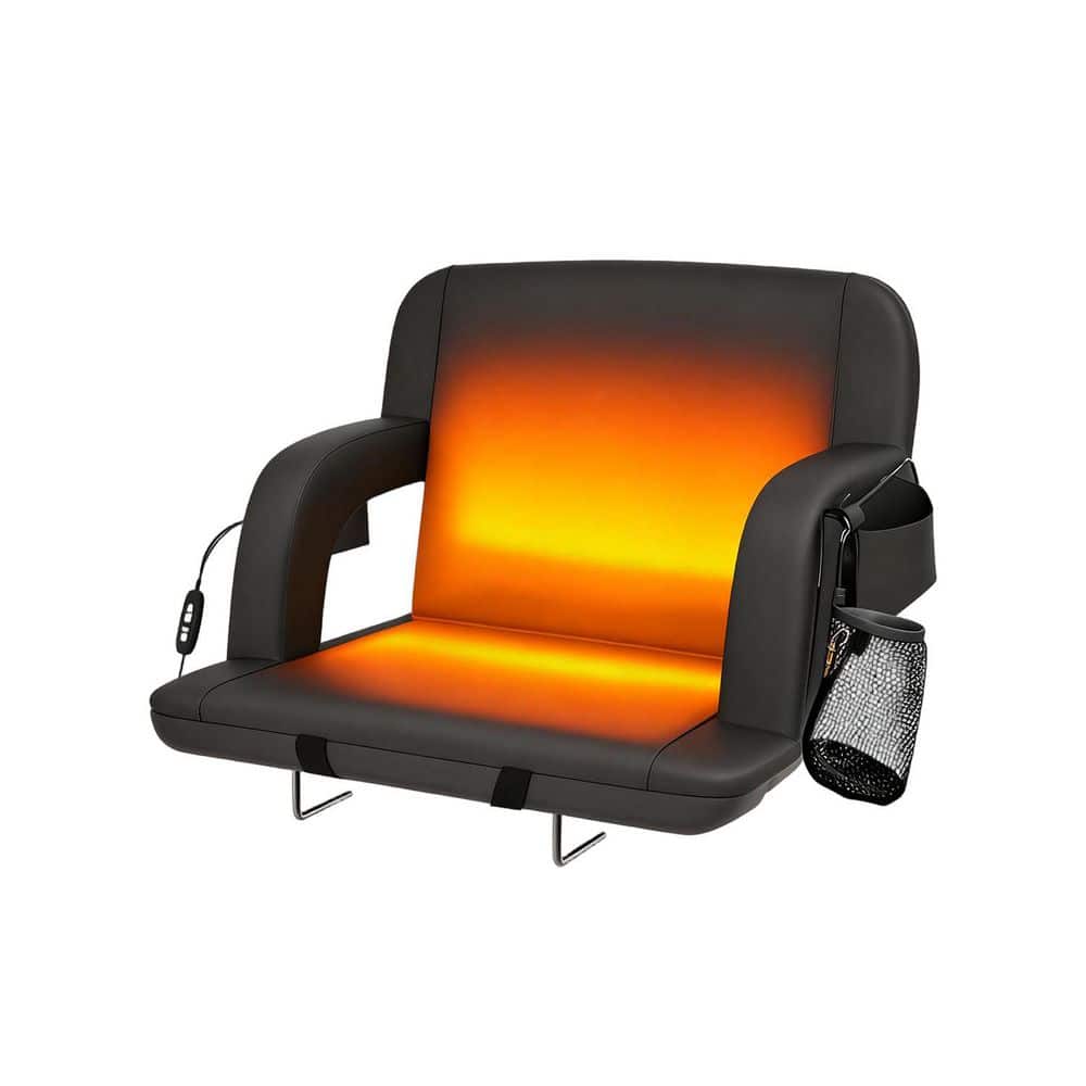 Heated Stadium Seats for Bleachers with Back Support,3 Heat Levels,6-Position Reclining Back,Waterproof Fabric,23in.W price history on PriceWatchPro