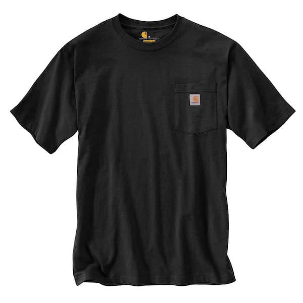 Carhartt Men's Tall X Large Black Cotton Short-Sleeve T-Shirt K87-BLK ...