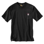 - Cotton Regular T-Shirt Black Carhartt K87-BLK Short-Sleeve Home Men\'s The Depot Large