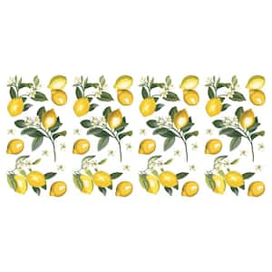 Green and Yellow and White Lemon Wall Decals