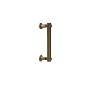 Contemporary 8 in. Back to Back Shower Door Pull with Dotted Accent in Brushed Bronze