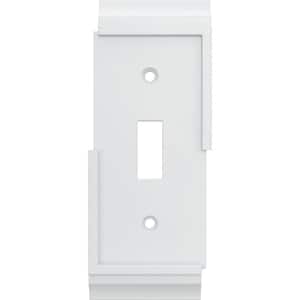 Derby Custom White 1-Gang Toggle Single Switch Wall Plate (1-Pack)