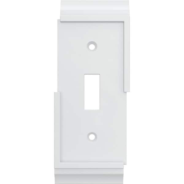 Hampton Bay Derby Custom White 1-Gang Toggle Single Switch Wall Plate (1-Pack)