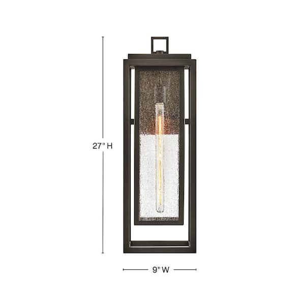 HINKLEY - Republic 1-Light Oil Rubbed Bronze Hardwired Outdoor Wall Lantern Sconce