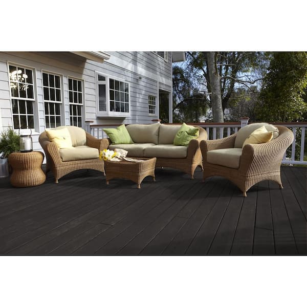 8 oz. #ST-102 Slate Semi-Transparent Waterproofing Exterior Wood Stain and Sealer Sample