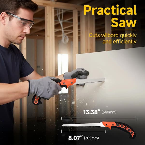 8 in. Jab Saw with Non-Slip PP and TPR Grip Handle, Sheath