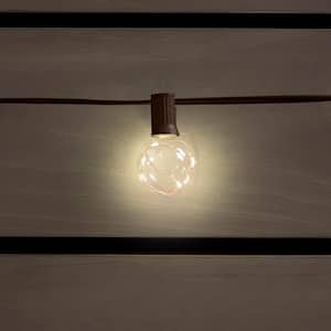 10-Light 12 ft. Outdoor/Indoor Plug-In LED G40 Copper Fairy String Light
