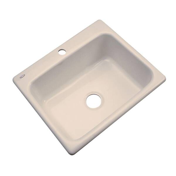 Thermocast Inverness Drop-In Acrylic 25 in. 1-Hole Single Bowl Kitchen Sink in Candlelyght