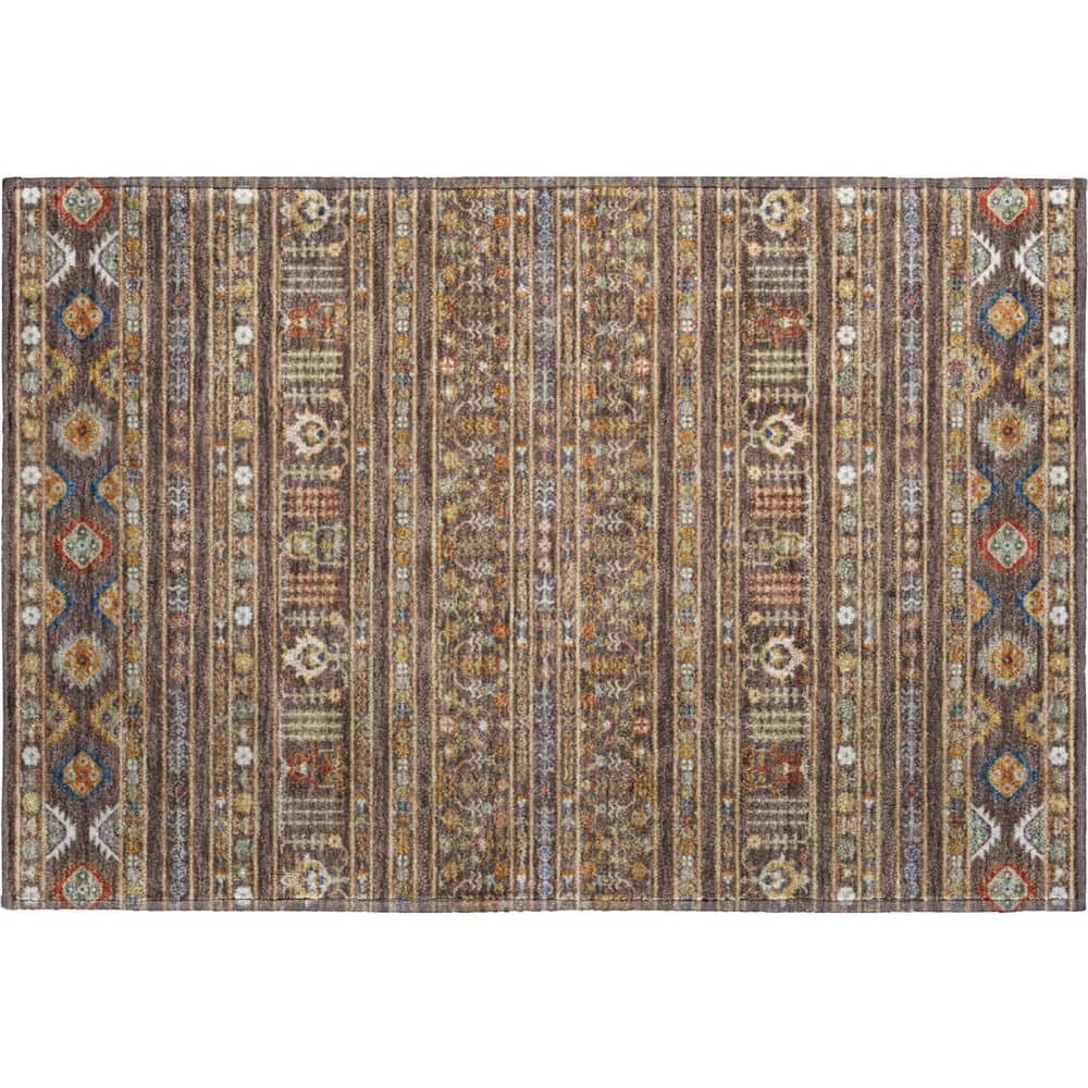 Mayfield Premium Machine Washable Abstract AMF2244 Chocolate 2 ft. x 3 ft. Accent Rug price history on PriceWatchPro
