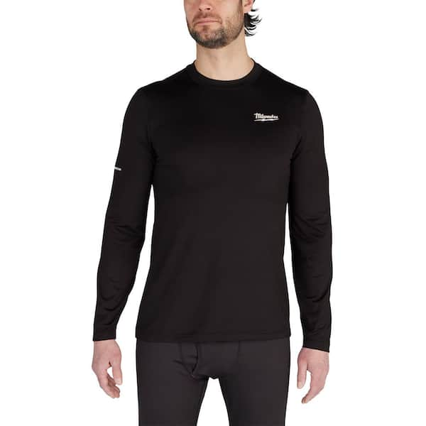 Milwaukee Men's X-Large Black WORKSKIN Crew Neck Base Layer 403B