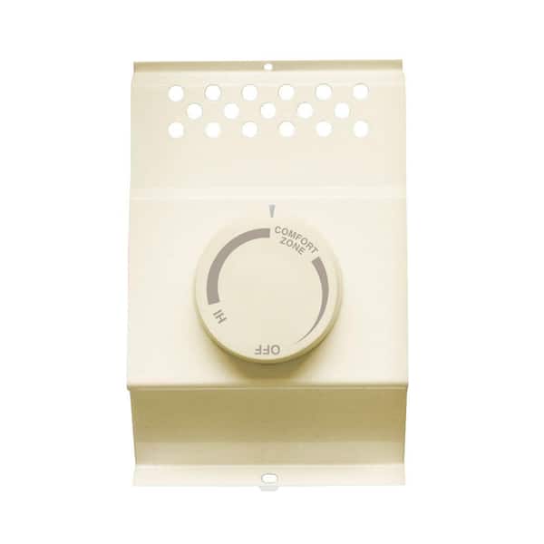 Cadet Double-pole 22 Amp Amp Line Voltage 120/240-volt Mechanical Electric Baseboard Heater Mounted Thermostat in Almond