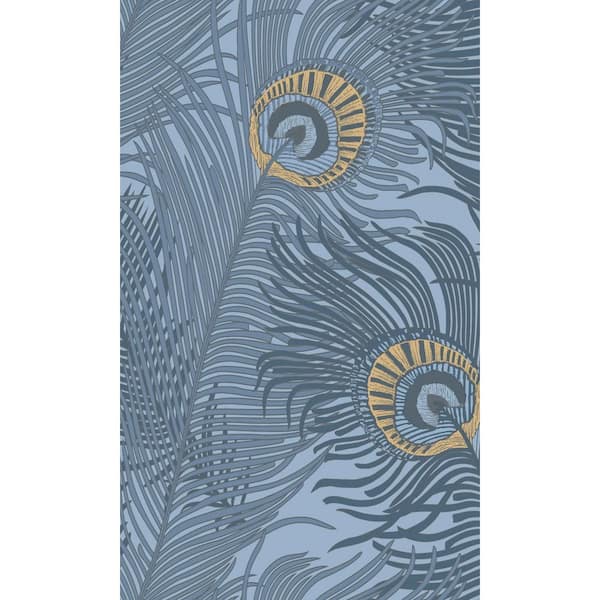 Walls Republic Blue Bali Inspired Tropical Machine Washable 57 sq. ft. Non-Woven Non- Pasted Double Roll Wallpaper