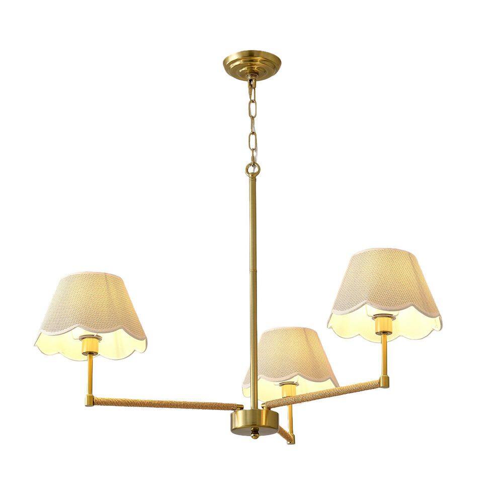 Avex 3-Light Gold Pendant Light with Fabric Shade, No Bulbs Included price history on PriceWatchPro
