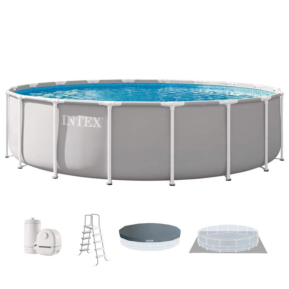 Prism Frame 18 ft. x 48 in. Premium Round Above Ground Pool Set with Filter Pump, 48 in. Depth price history on PriceWatchPro
