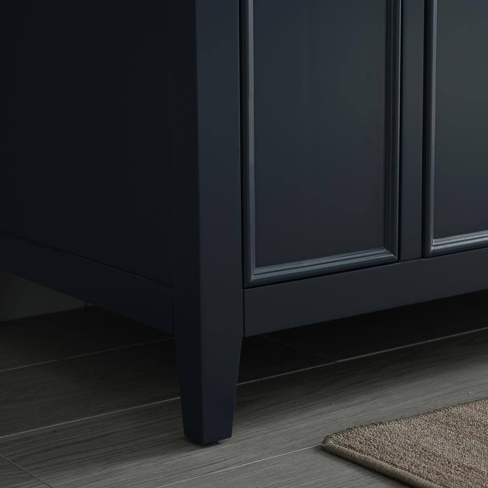 Indigo Blue Single Bathroom Vanity with White Ceramic Sink