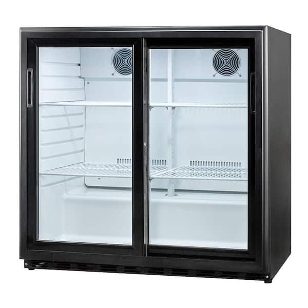 Summit Appliance 6.5 cu. ft. Sliding Glass Door All-Refrigerator in Black