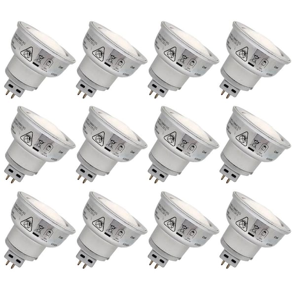 Viribright 35-Watt Equivalent (4,000K) MR16 Non-Dimmable GU5.3 Base Halogen Replacement LED Light Bulb Cool White (12-Pack)