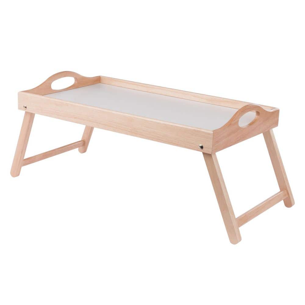 Alani 26.1 in. W. x 10.3 in. H x 12.05 in. D Rectangle Natural and White Breakfast Serving Tray price history on PriceWatchPro