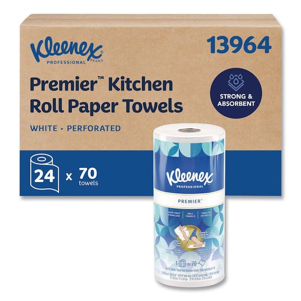 Premiere Kitchen Roll Towels White (70 Sheets per Roll, 24 Rolls per Carton)