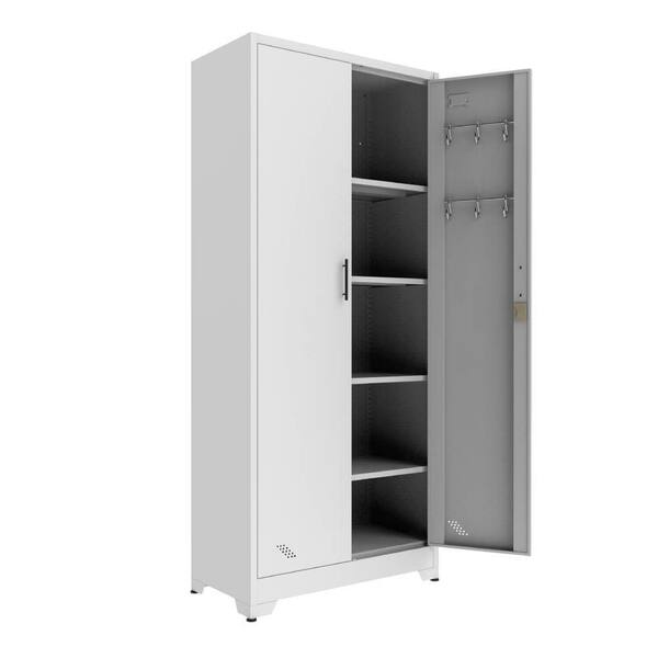 Unbranded 31.5 in. W x 15.74 in. D x 72.8 in. H Bathroom White Linen Cabinet
