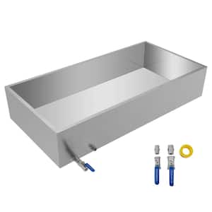 48 in. x 24 in. x 9.5 in. MapleSap EvaporatorPan with Valve StainlessSteel MapleSyrup Cooking Pan for Boiling MapleSyrup