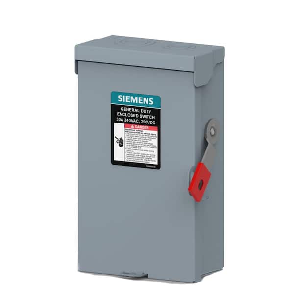 Siemens General Duty 30 Amp Pole 240-Volt Fusible Indoor Plus Series Safety Switch
