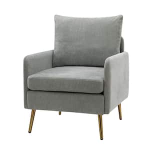 Magnesia Sage Armchair with Adjustable Metal Legs and Removable Cushion