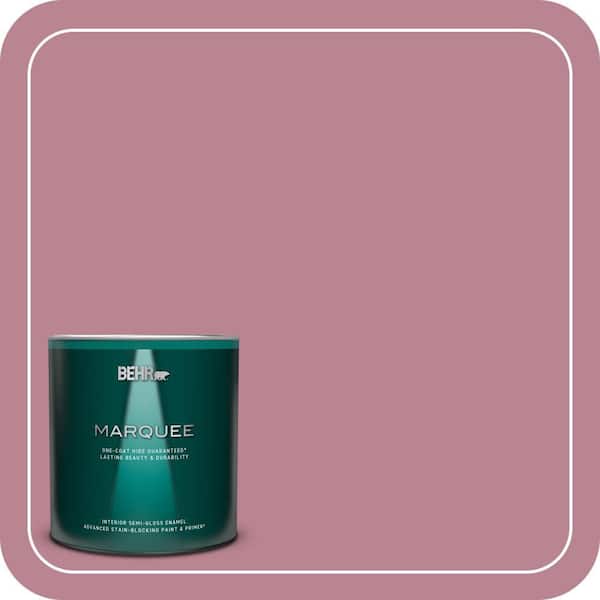 BEHR MARQUEE 1 qt. #BIC-19 Berry Blush Semi-Gloss Enamel Interior Paint & Primer