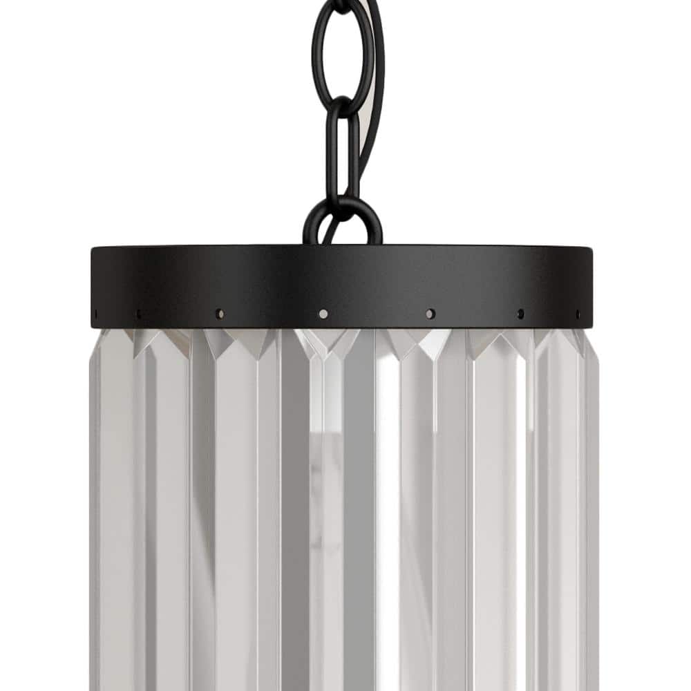 Elegant Bronze & Clear Glass Mini Pendant with Adjustable Chain