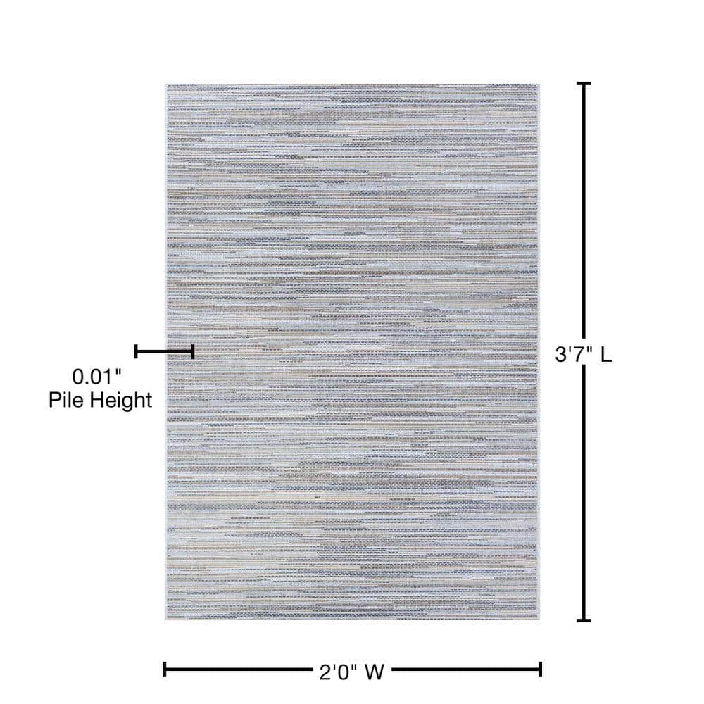 Monte Carlo Taupe-Champagne Flat Woven Indoor/Outdoor Rug