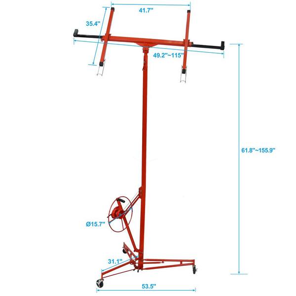Maocao Hoom 16ft Drywall Lift 16-ft H x 53.5-in L x 53.5-in W Steel Drywall Lift