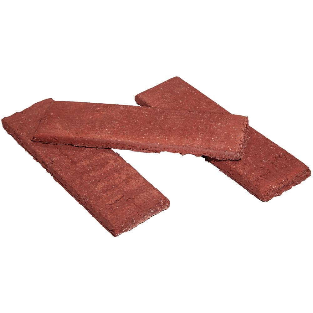 Z-BRICK 8 in. x 2.25 in. x 0.32 in. Concrete Inca Red Thin Brick Veneer, red/flat -  ZC002205