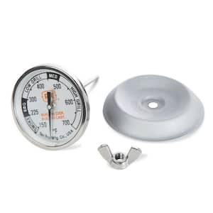 BBQ Analog Thermometer in Gray Silver by Tel-Tru