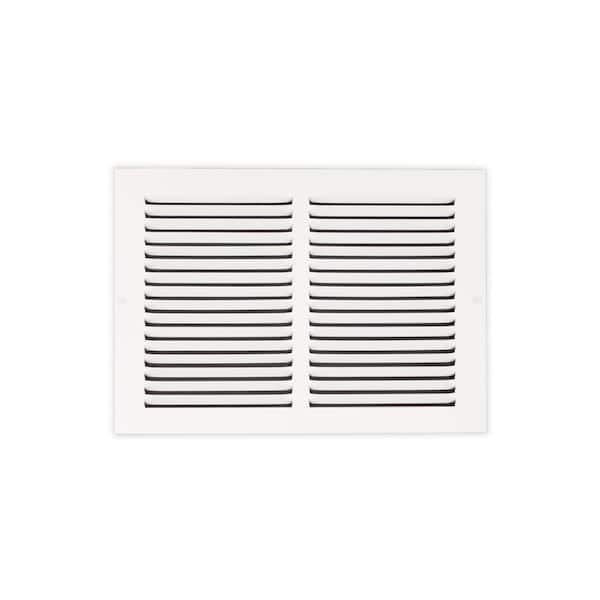 Everbilt 12 in. x 8 in. Steel Return Air Grille in White
