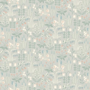 Strawberry Field Grey Garden Grey Wallpaper Sample
