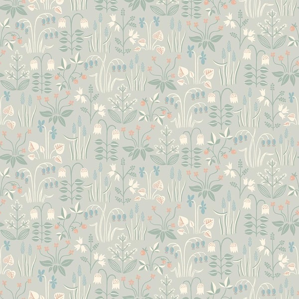 Wall Vision Strawberry Field Grey Garden Grey Wallpaper Sample