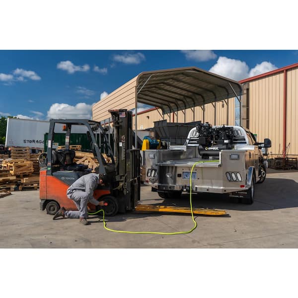 30 Gal. 175 PSI 2-Stage Gas-Powered Truck Mount Air Compressor, Electric Start 13 HP, 3-Cycle MAXFLO 33 CFM at 100 PSI