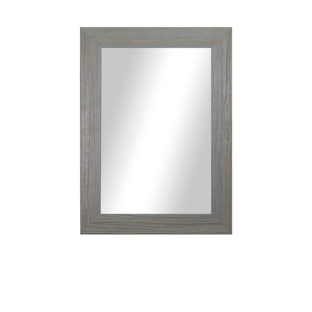 Modern Rustic ( 26.75 in. W x 32.75 in. H ) Rectangular Wooden Weathered Gr